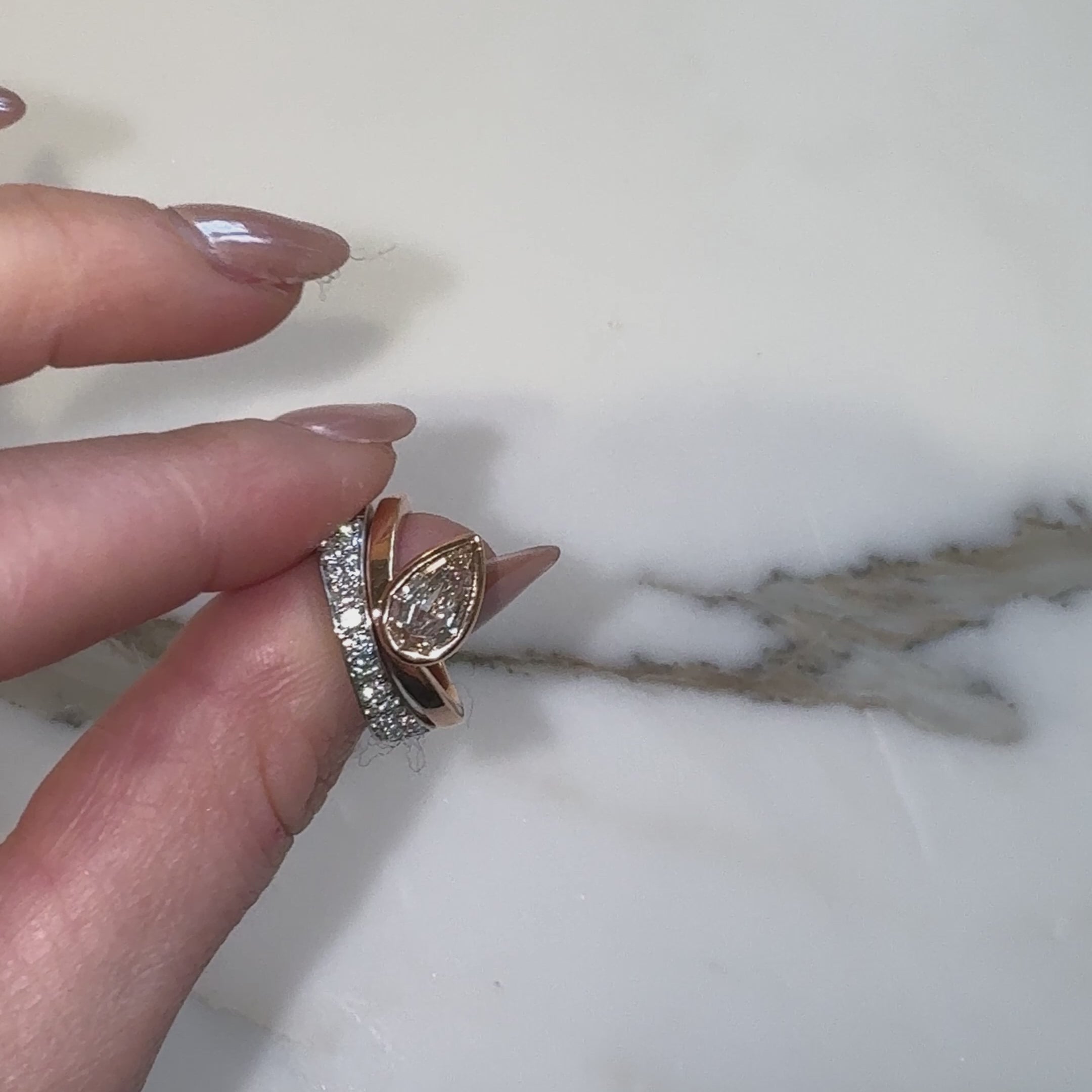 Video showing  Anne Baker Soft Wave Stack Rings