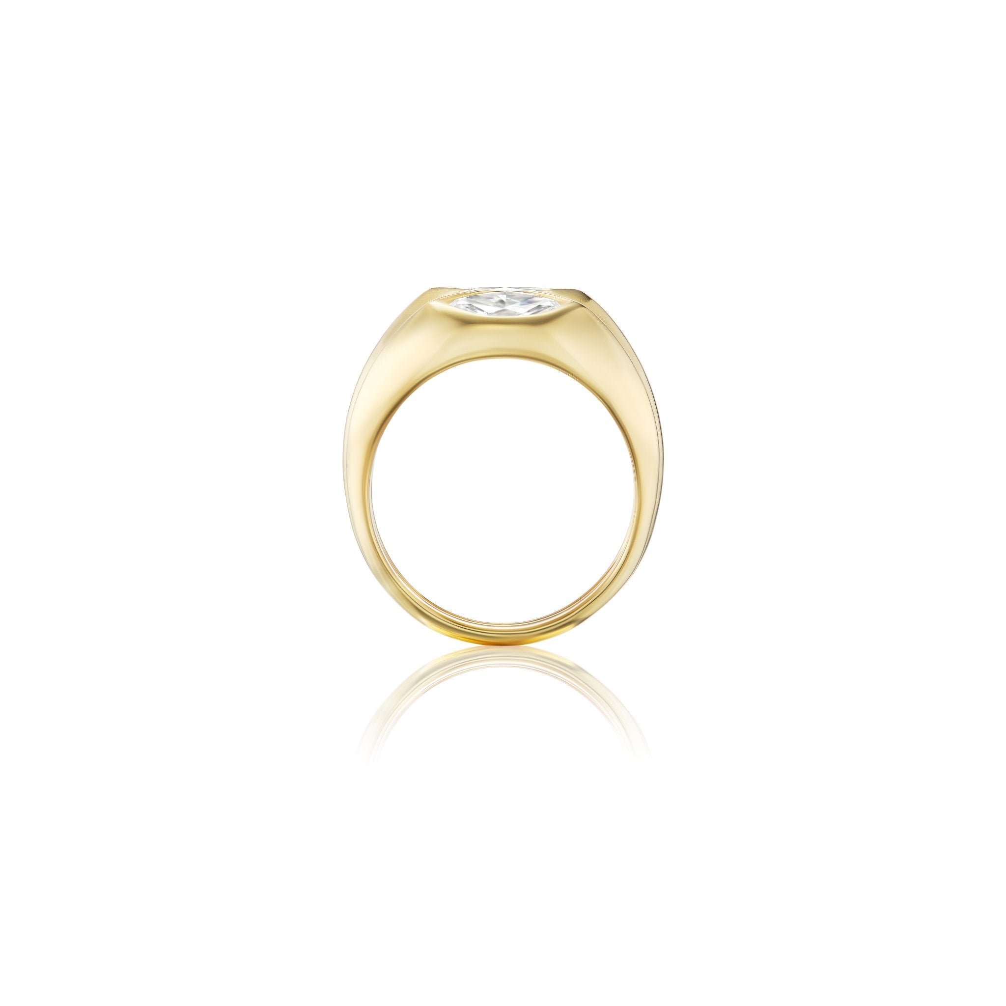 THREE MARQUISE RING SET IN 18K YELLOW GOLD - ANNE BAKERTHREE MARQUISE RING SET IN 18K YELLOW GOLDANNE BAKER