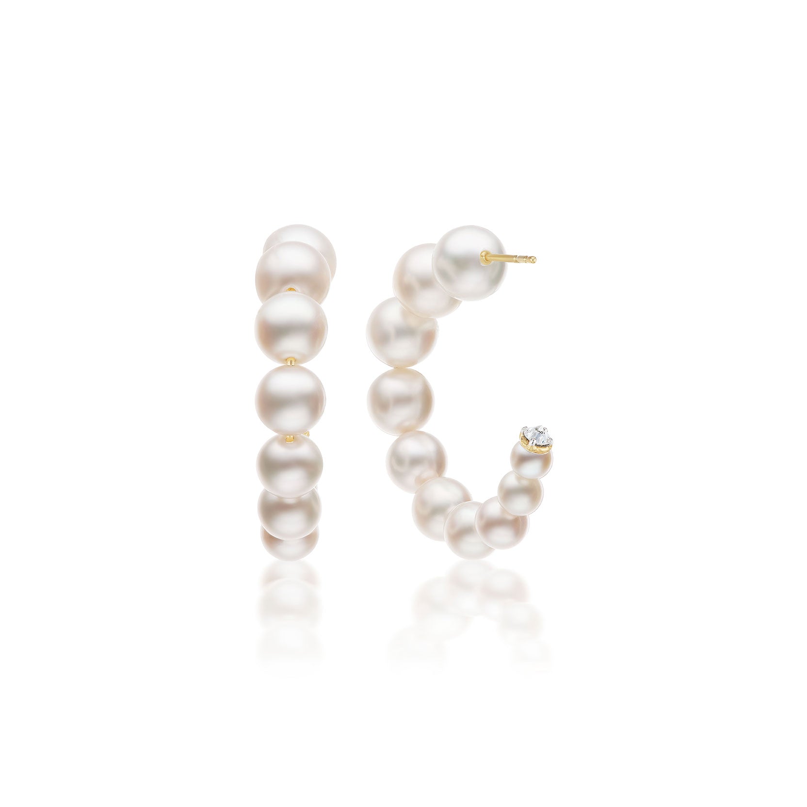 Akoya Pearl HoopsAnne Baker