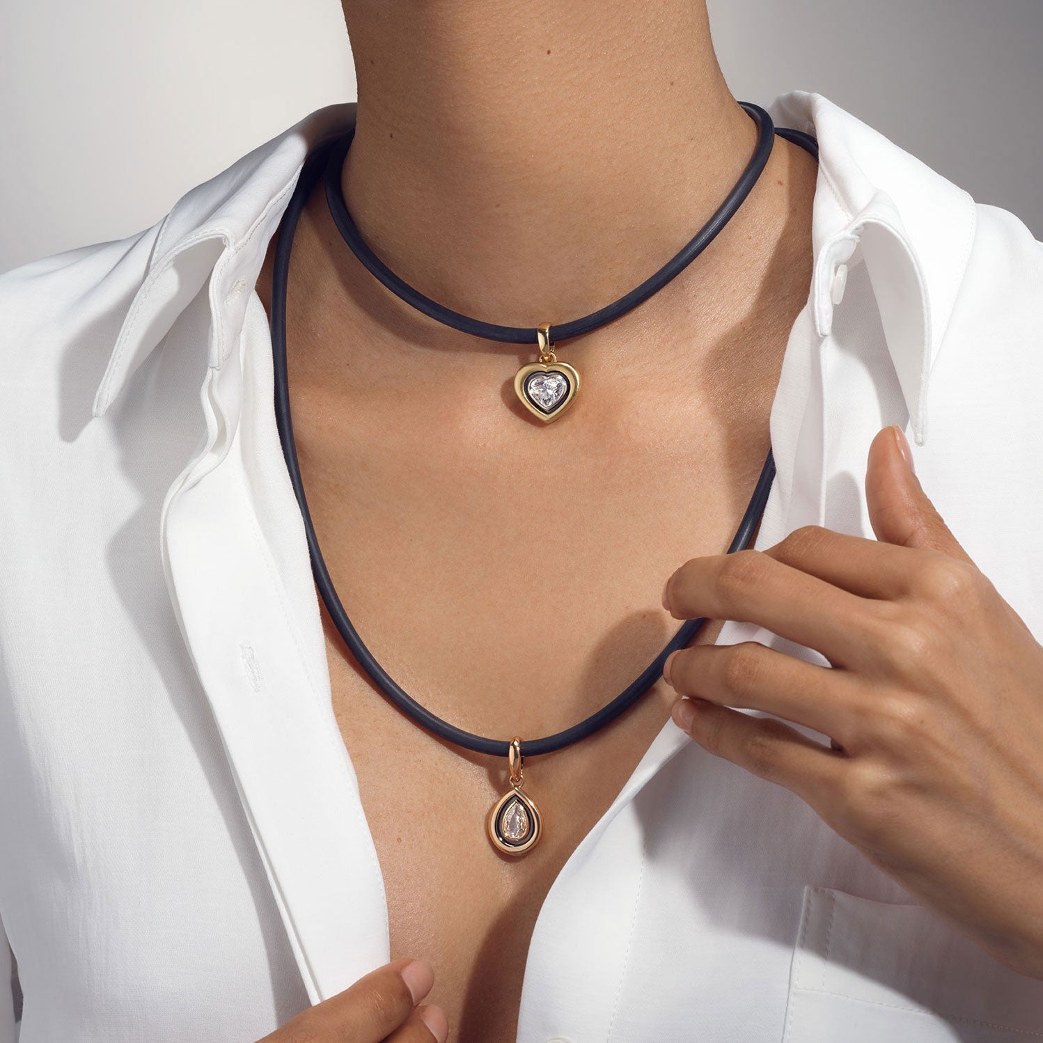 Diamond Pear PendantAnne Baker