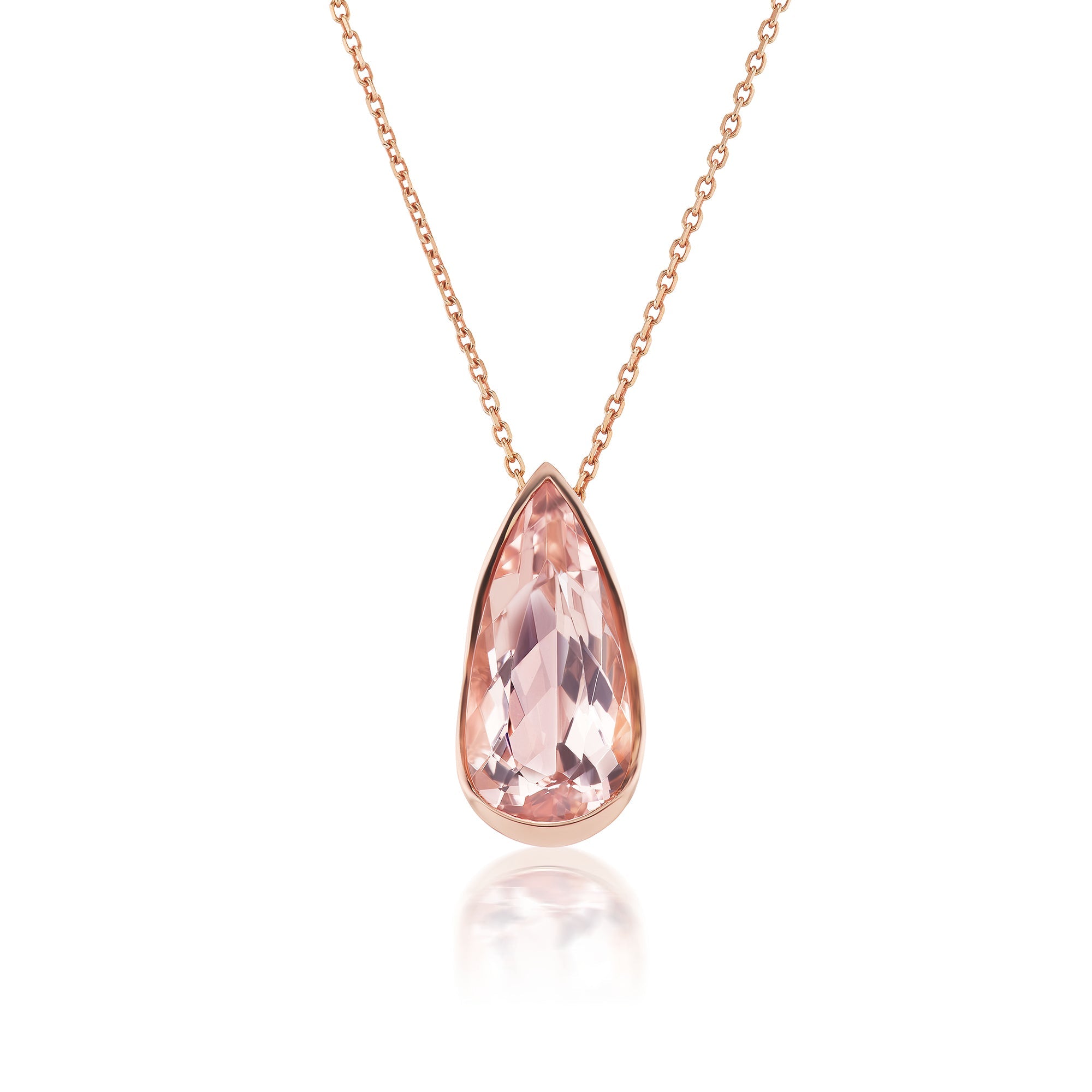 Morganite Teardrop PendantAnne Baker