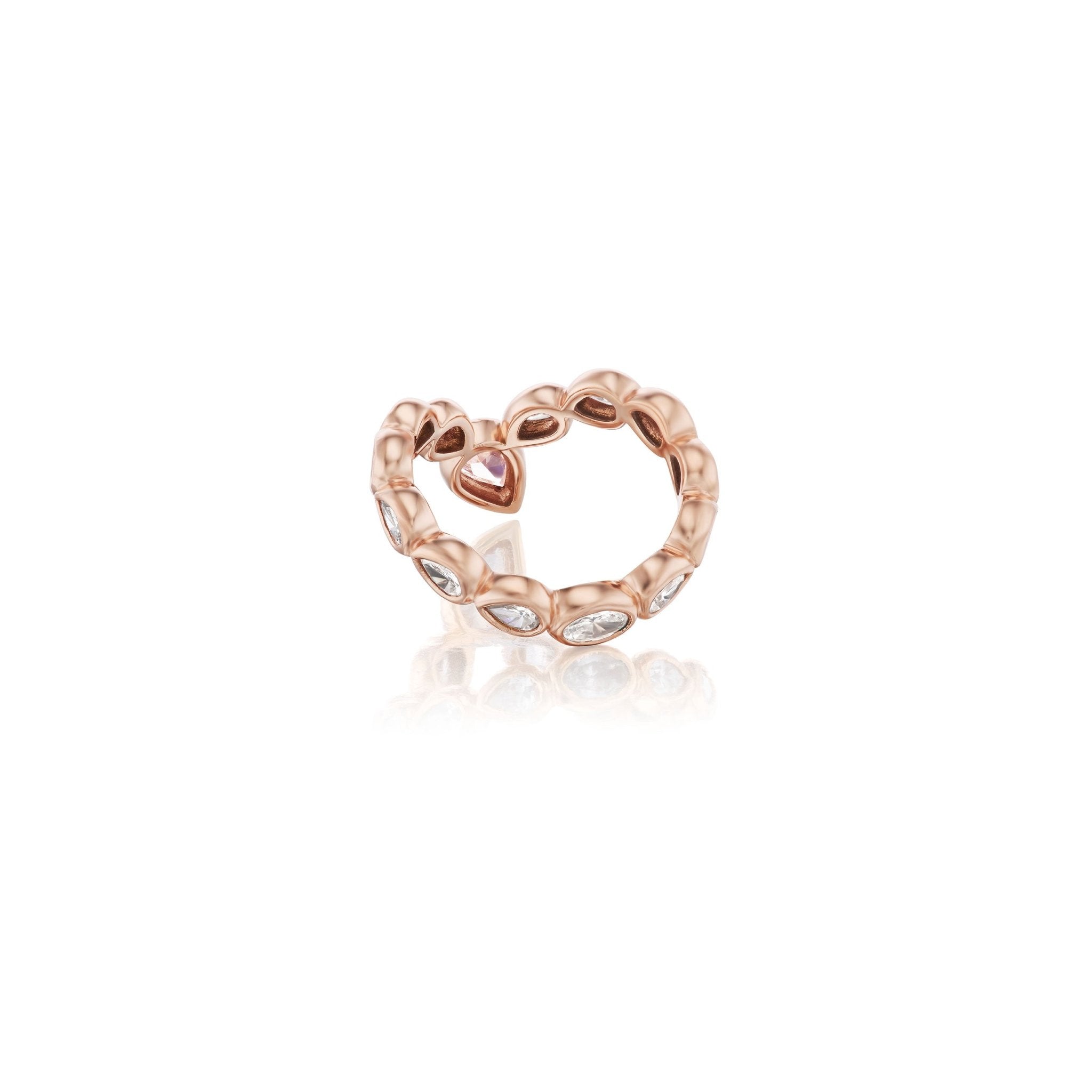 Pink Diamond Head Serpent RingAnne Baker