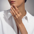 Pink Diamond Head Serpent RingAnne Baker