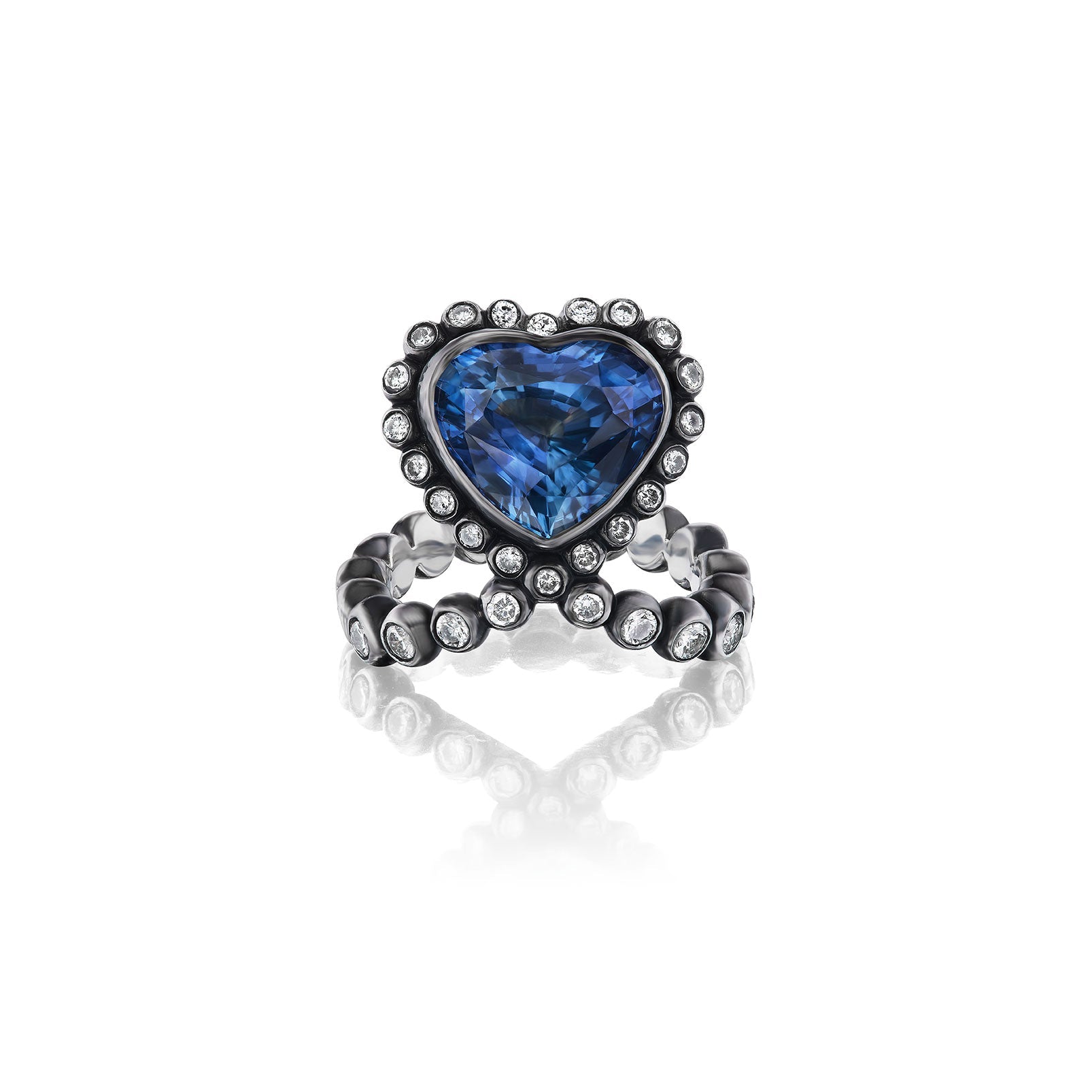 SIMONETTA SAPPHIRE HEART RING - ANNE BAKERSIMONETTA SAPPHIRE HEART RINGANNE BAKER