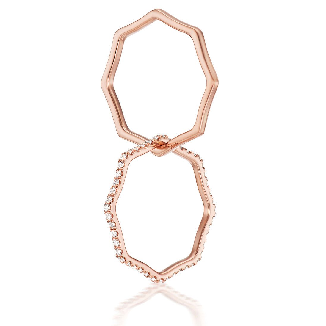 Wave Ring with Single Row of DiamondsAnne Baker