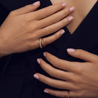 Wave Ring with Triple Row of DiamondsAnne Baker