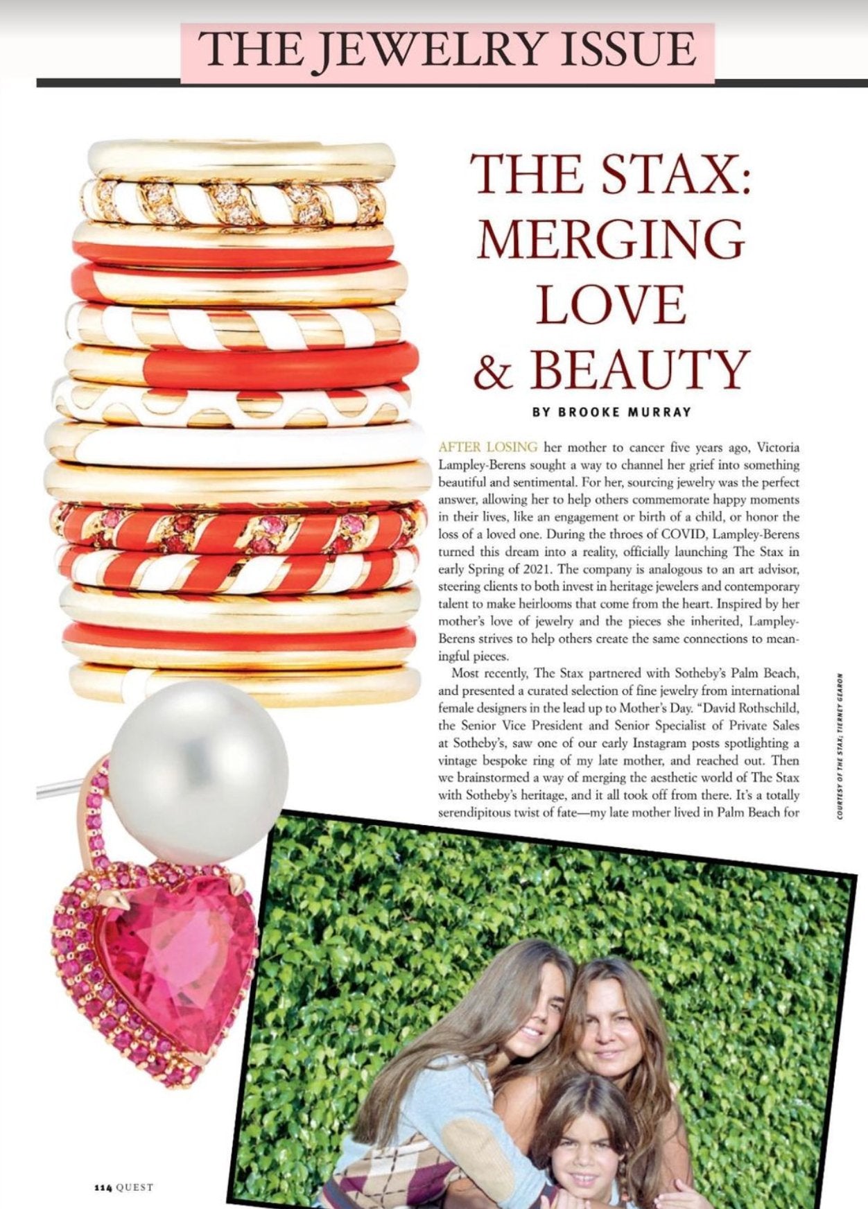 Quest Magazine - Anne Baker
