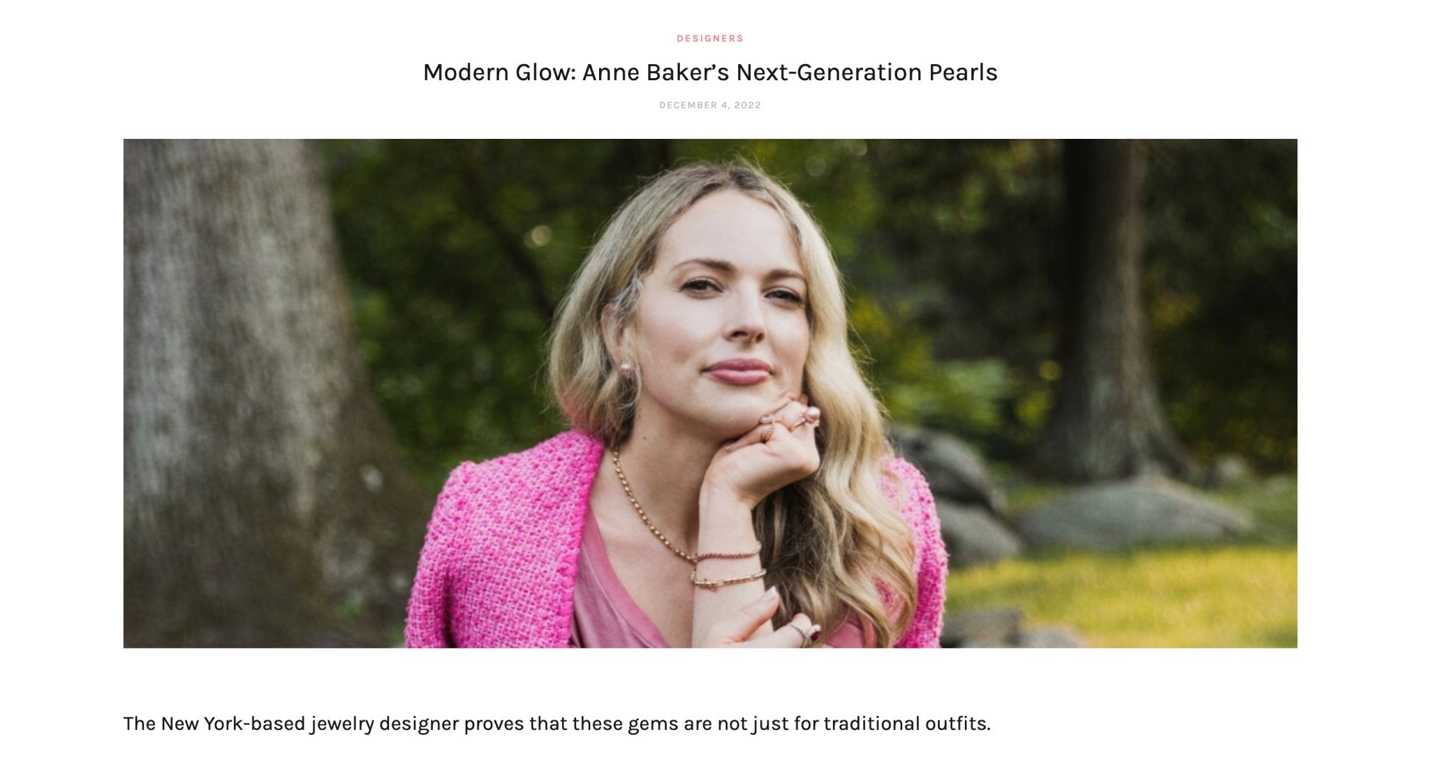 Rapaport Jewelry Connoisseur - Anne Baker