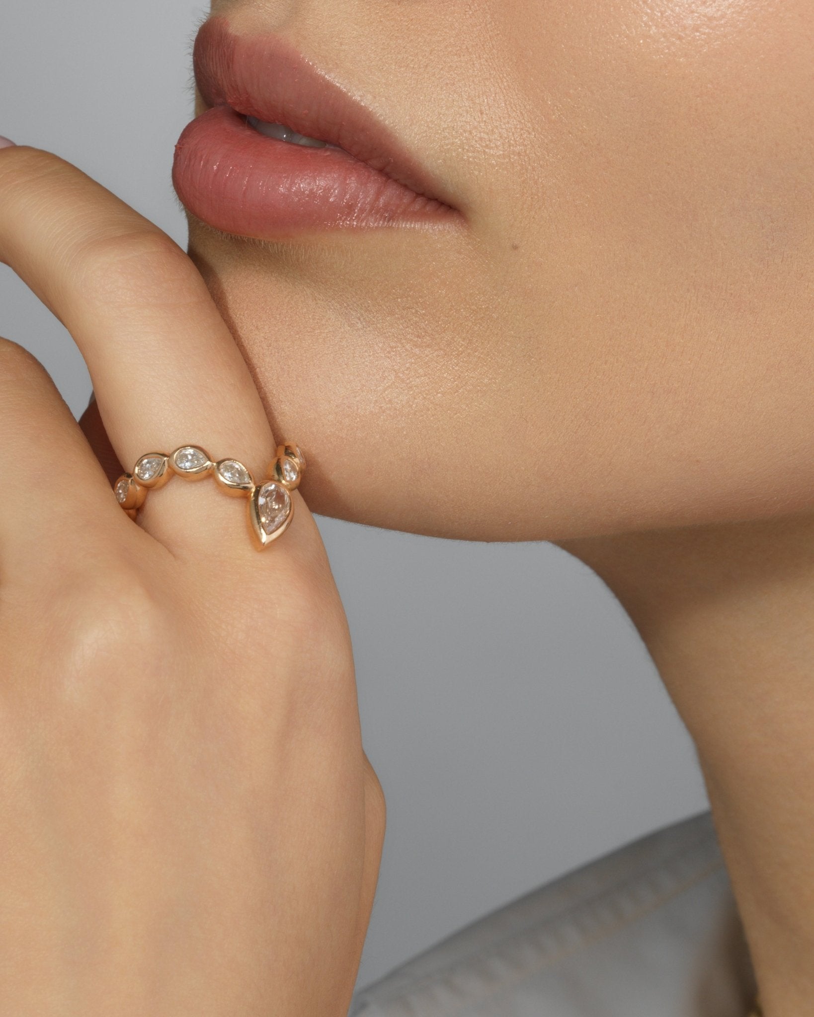 Pink Diamond Head Serpent RingAnne Baker