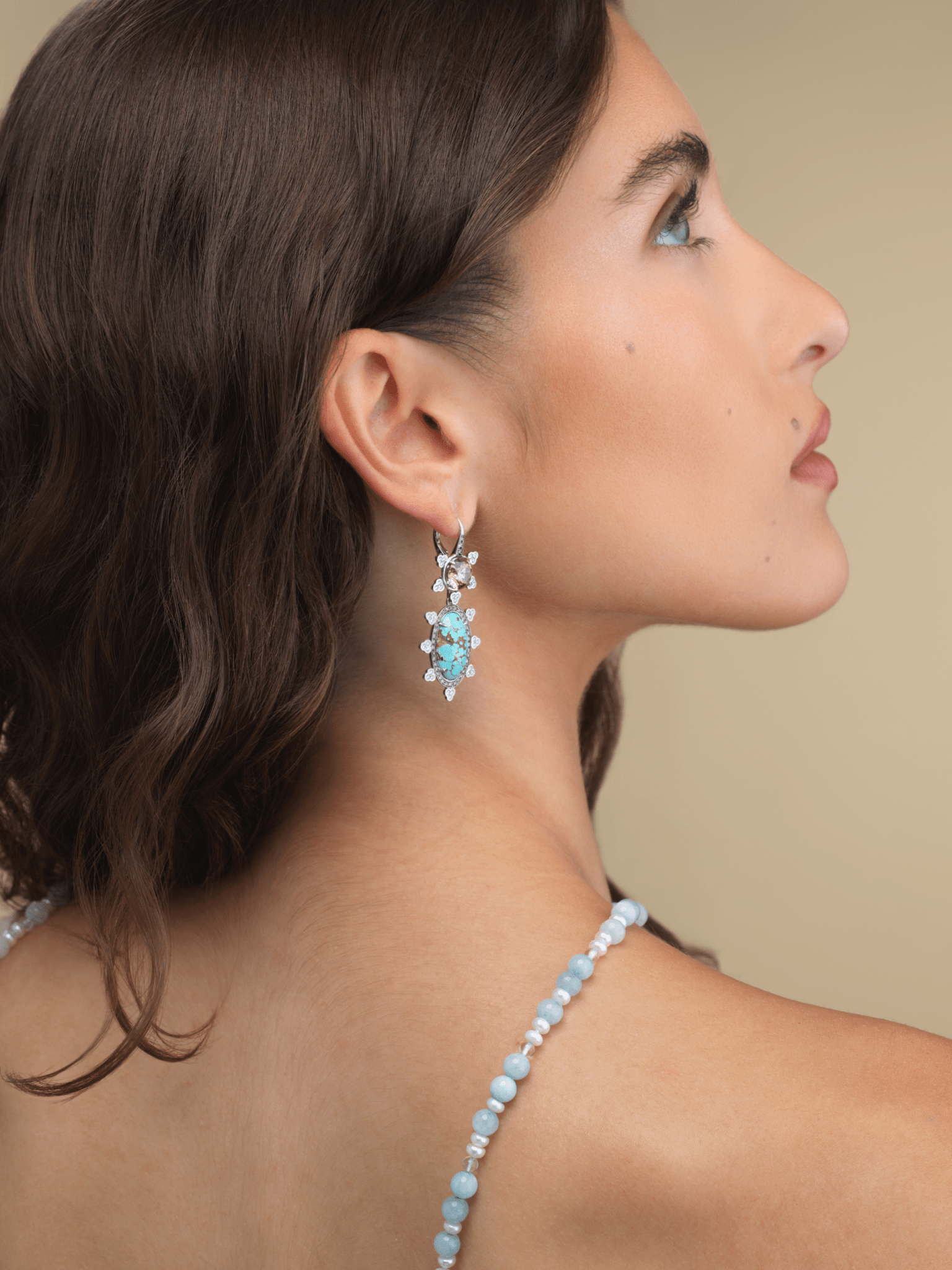 Sea Foam Aquamarine NecklaceAnne Baker