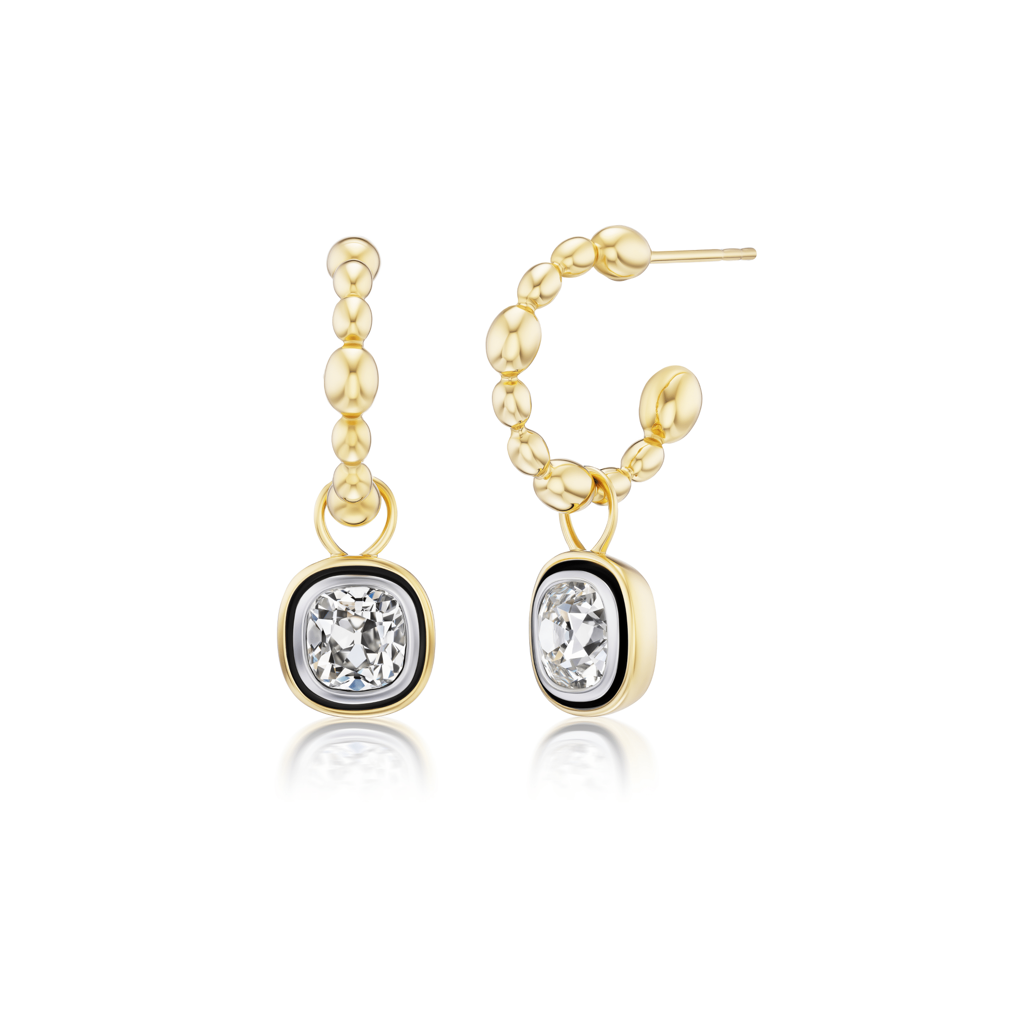 Signature Hoop With Old Mine Cut Diamond DropsAnne Baker