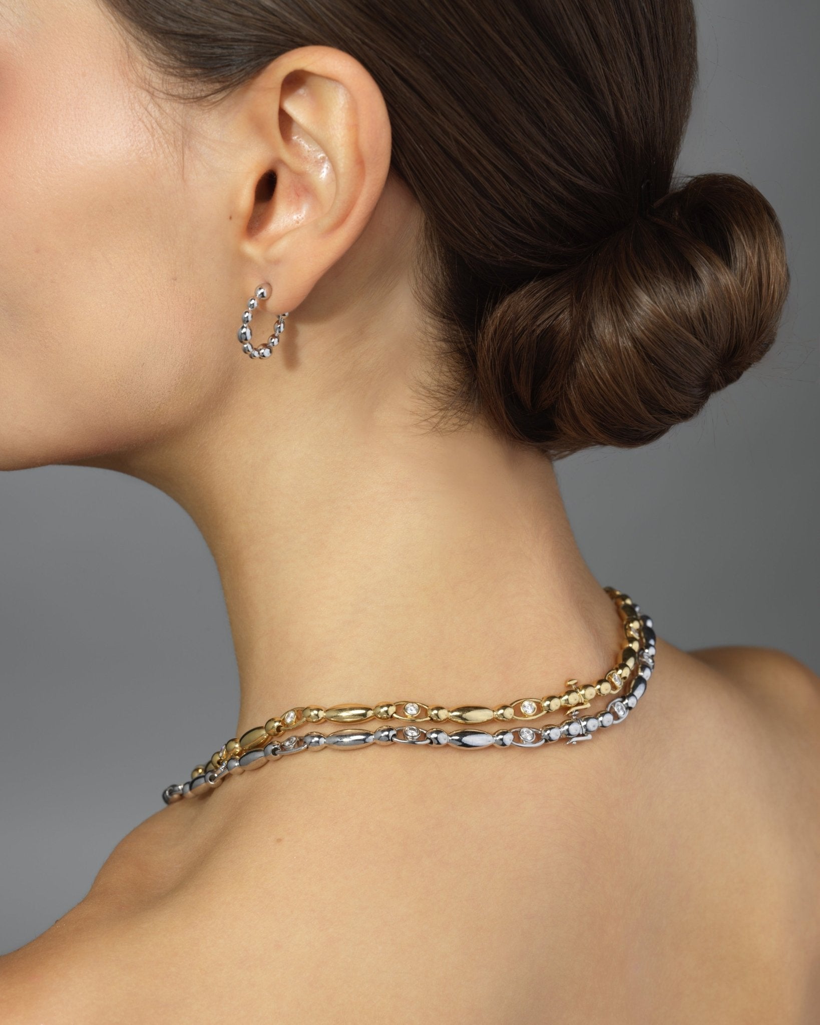 Signature Link Necklace with Diamonds IIAnne Baker