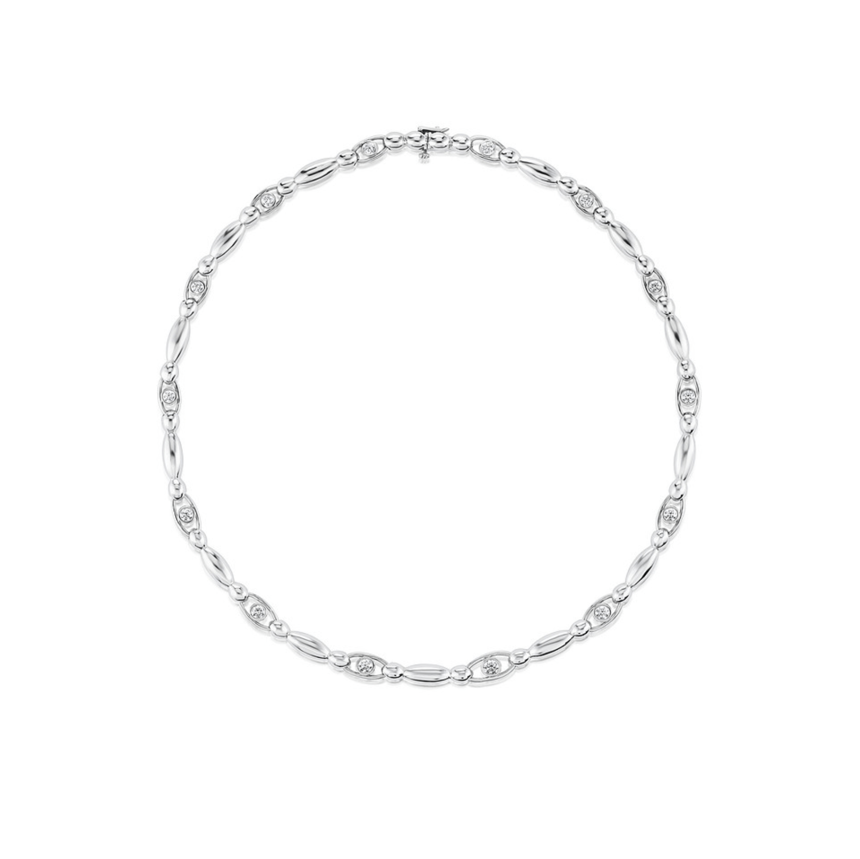 Signature Link Necklace with Diamonds IIAnne Baker