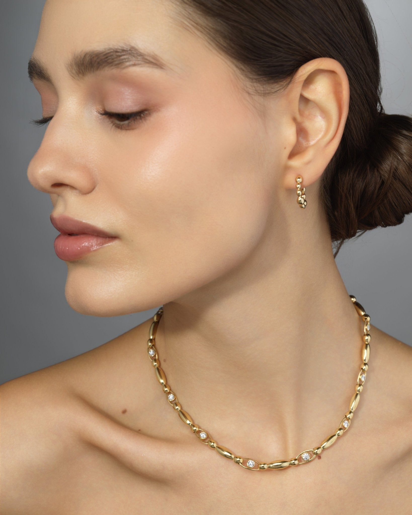 Signature Link Necklace with Diamonds IIAnne Baker