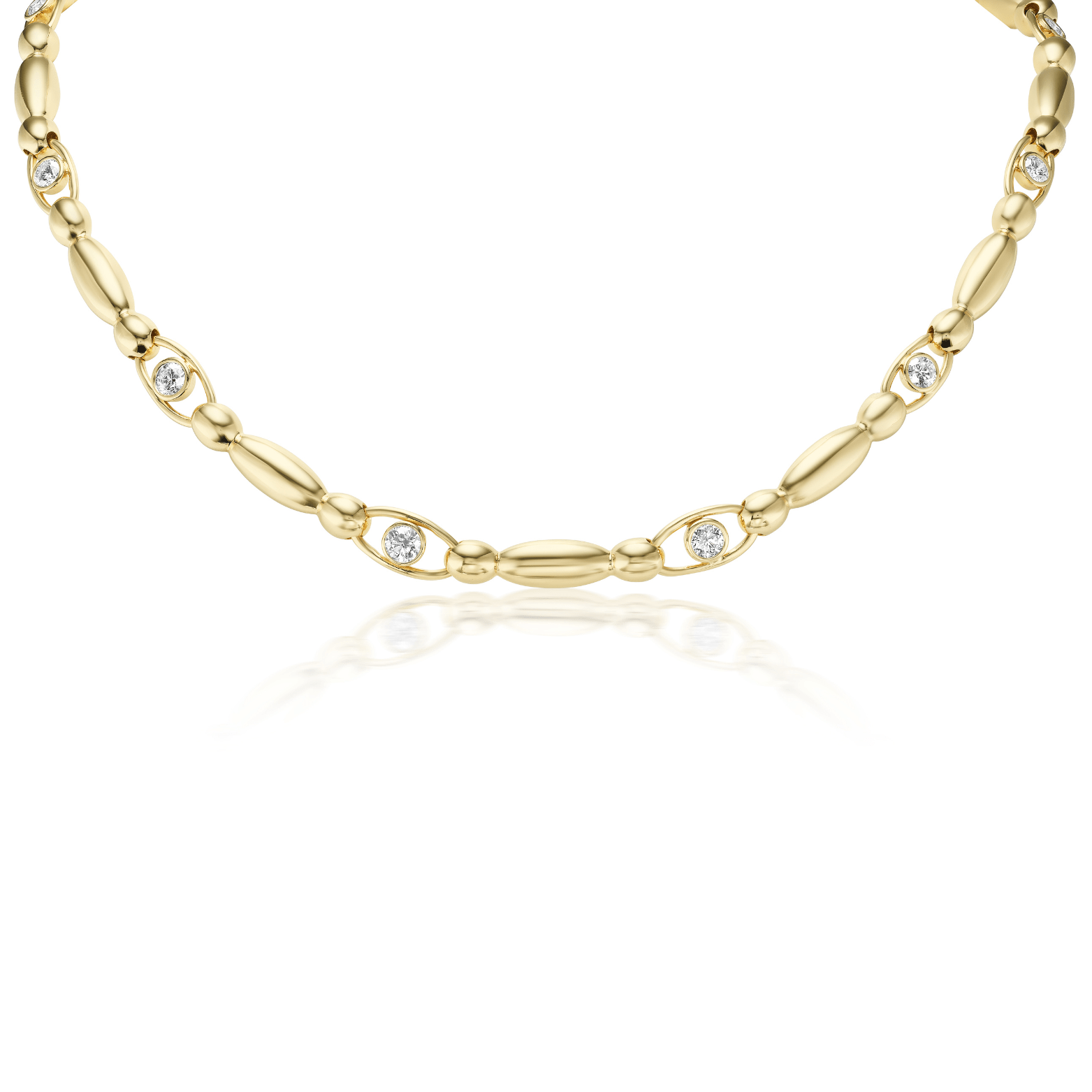 Signature Link Necklace with Diamonds IIAnne Baker