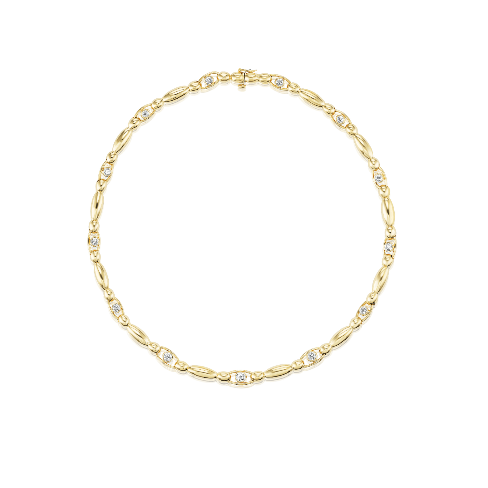 Signature Link Necklace with Diamonds IIAnne Baker