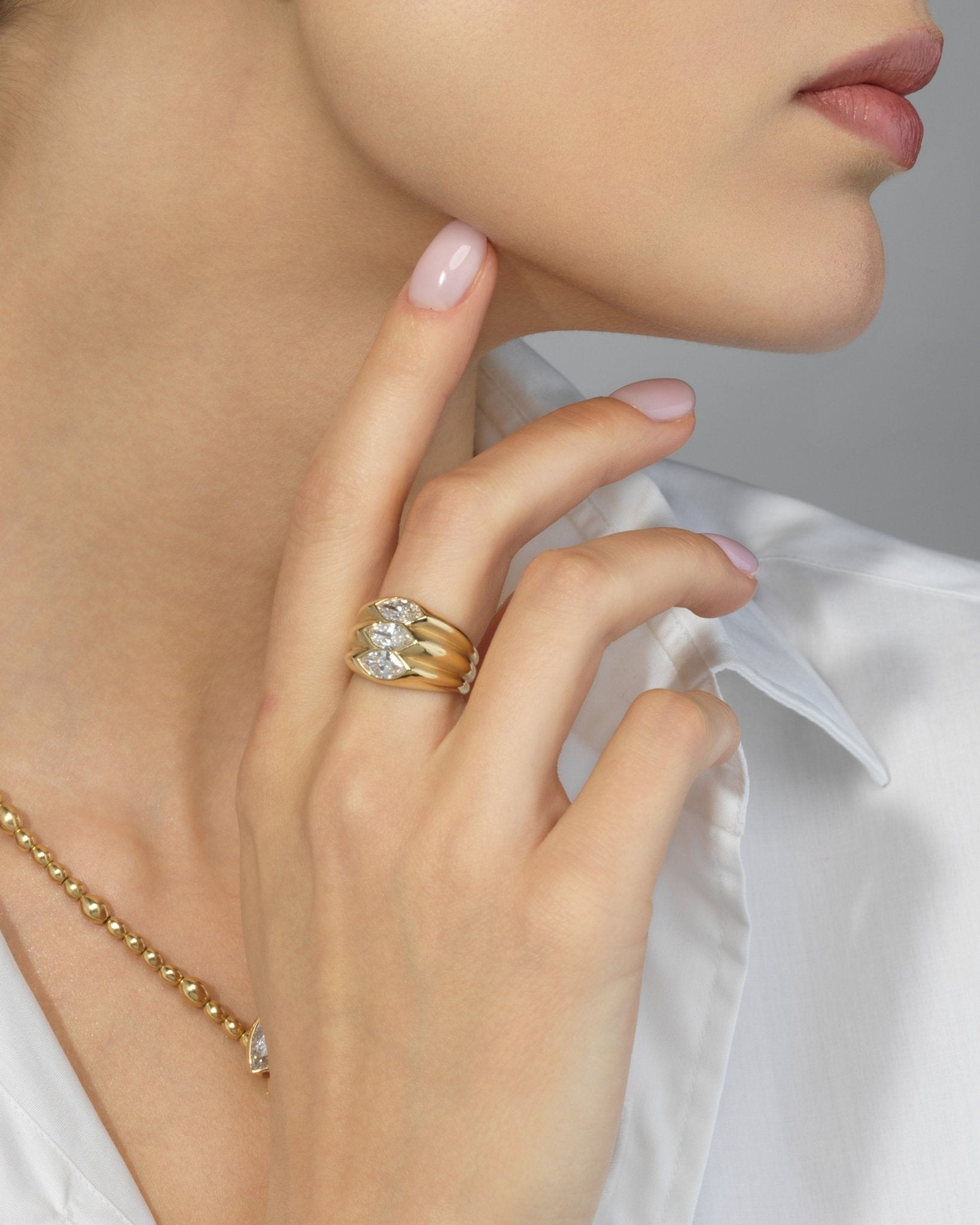 Three Marquise RingAnne Baker