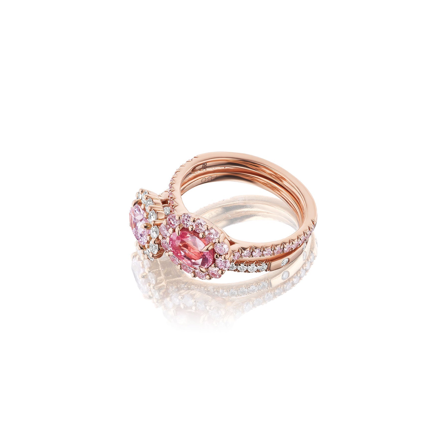 PINK DIAMOND AND PADPARADSCHA SAPPHIRE COLLECTOR'S STACKANNE BAKER