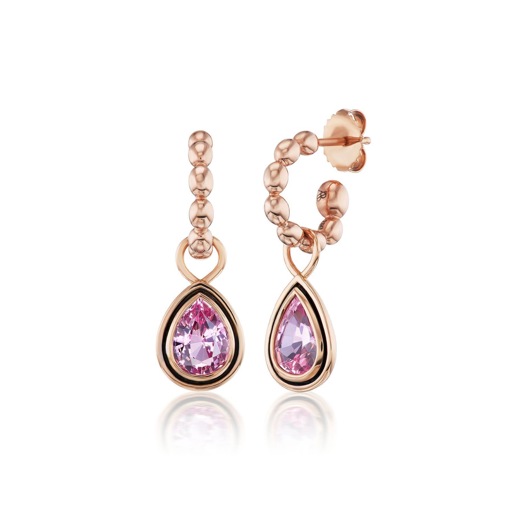 SPLASH SIGNATURE PETITE HOOPS WITH SPINEL DROPS - ANNE BAKERSPLASH SIGNATURE PETITE HOOPS WITH SPINEL DROPSANNE BAKER